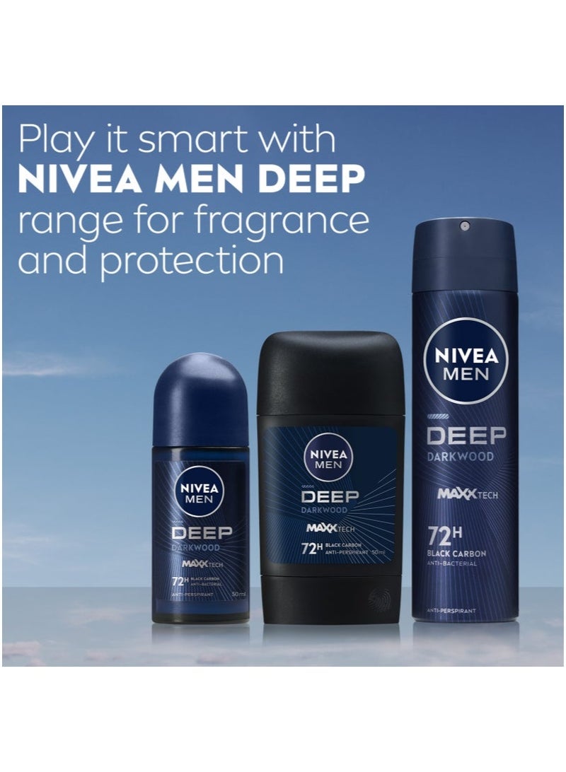 نيفيا رول مضاد للتعرق بالكربون الأسود العميق والخشب الداكن، 50 مل، عبوة من قطعتين - Image 5